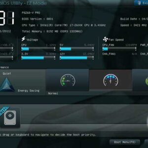 UEFI Motherboard screen