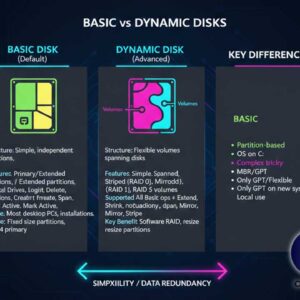 The differences between basic and dynamic hard drives