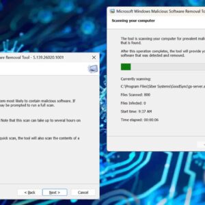 Malware Removal Tool Scan