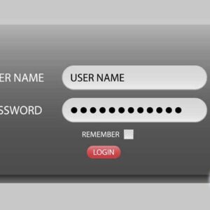 Username and password screen