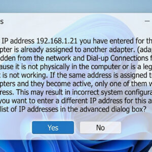 IP Address Windows error message