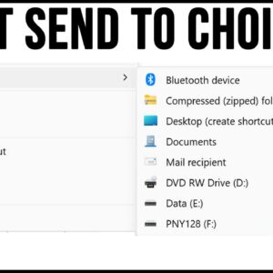 Edit the Windows Send to Menu Items