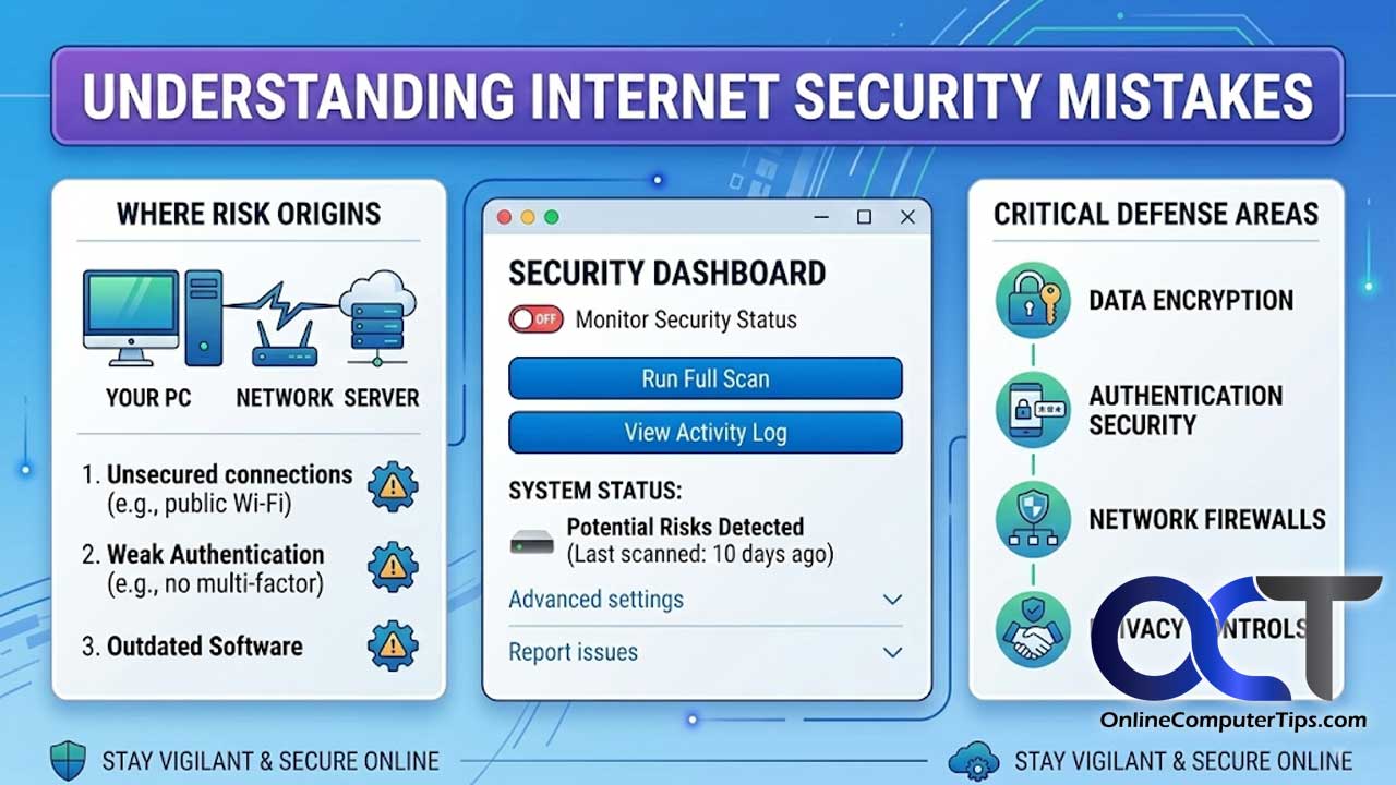 Five Common Internet Security Mistakes People Make - Online Computer Tips