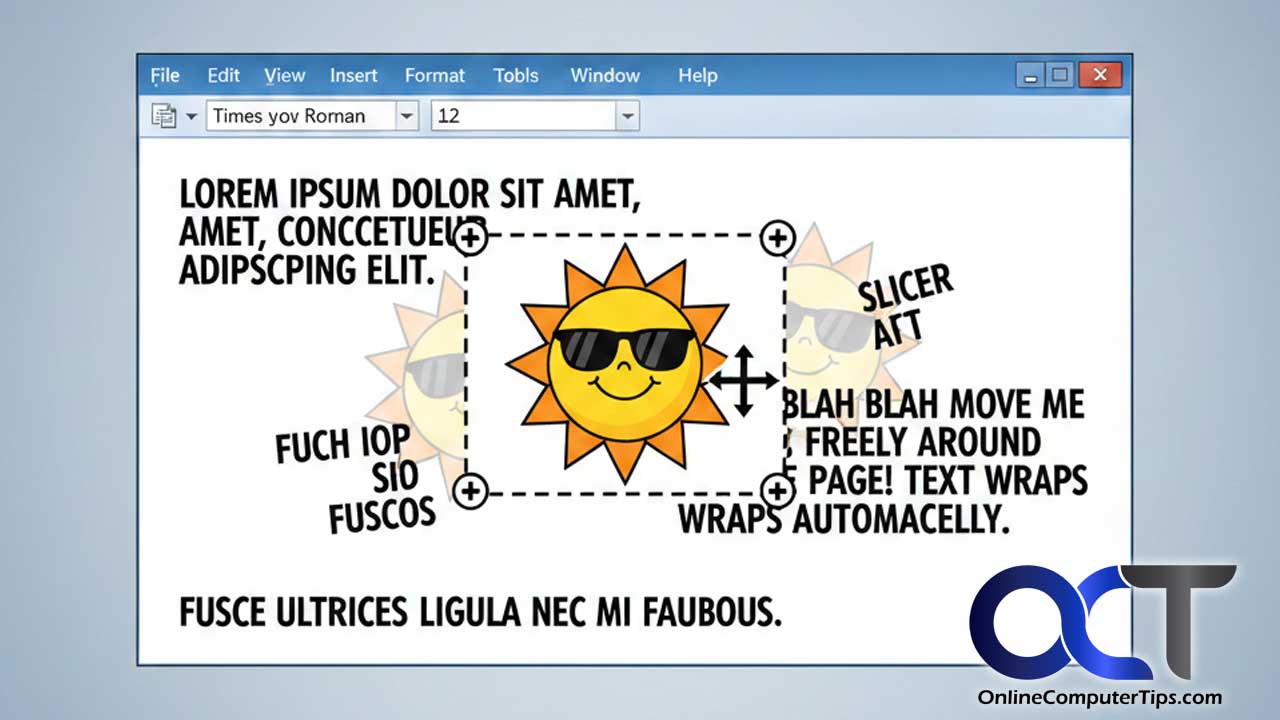 Moving Software Words Freely Move Microsoft Word Images - Online Computer Tips