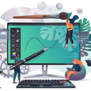 Graphic designers at work