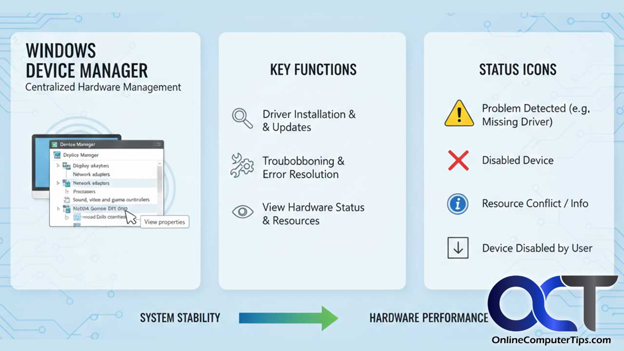 Using Device Manager to Troubleshoot Hardware - Online Computer Tips