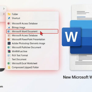 Right click new Word document