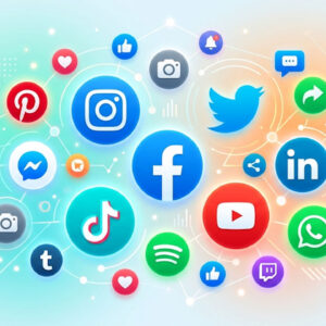 Various social media icons