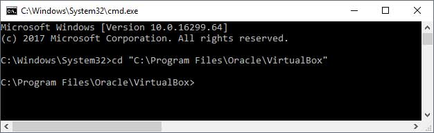 VirtualBox installation directory