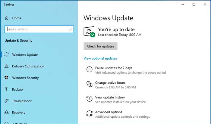 Windows 10 Optional Updates