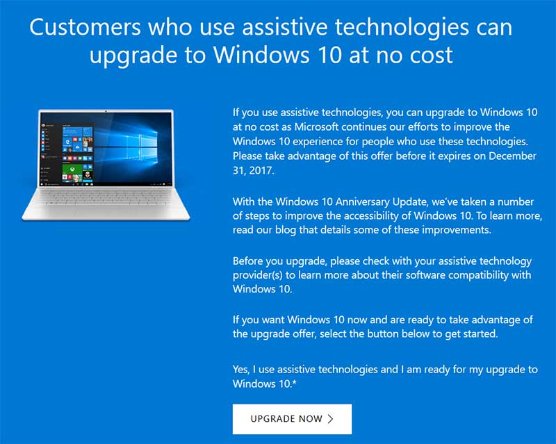 Windows 10 Free Upgrade