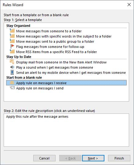Outlook Auto Reply Configuration
