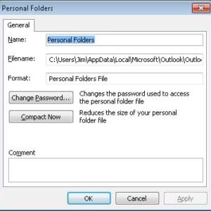 Password Protect your Microsoft Outlook PST File