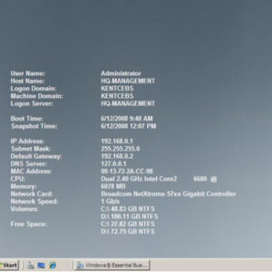 Display Your Users PC and Network Configuration on Their Desktops