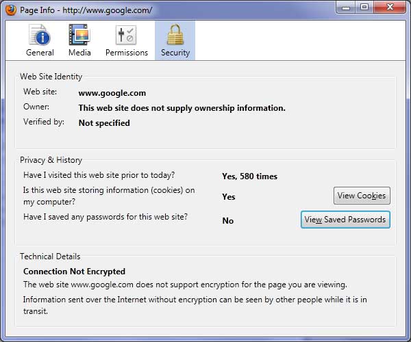 Firefox Saved Passwords