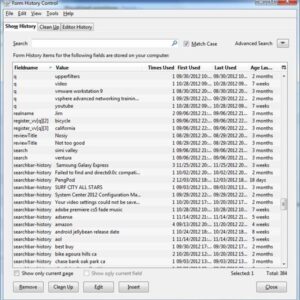 Firefox Form History Control Add-on