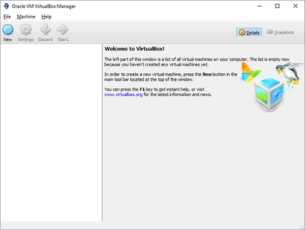 Creating a VM in Oracle's VirtualBox Virtualization Software