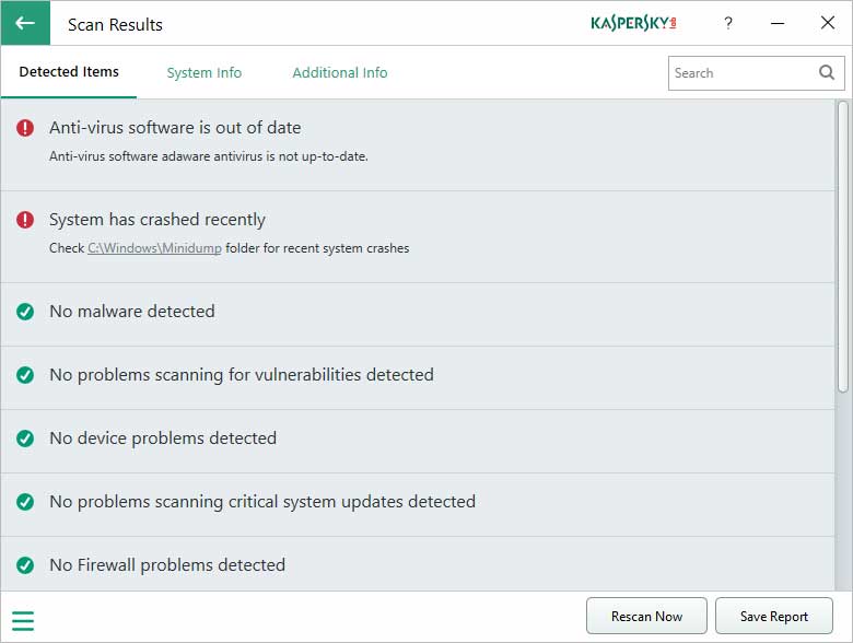 Kaspersky System Checker