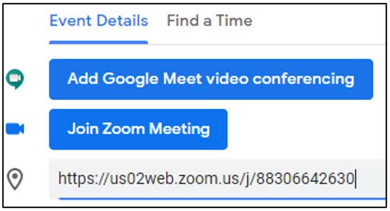 Google Calendar Zoom Meeting