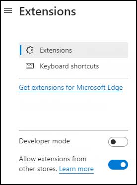Microsoft Edge extensions