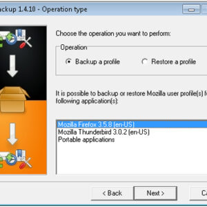Backup Your Mozilla Software with MozBackup