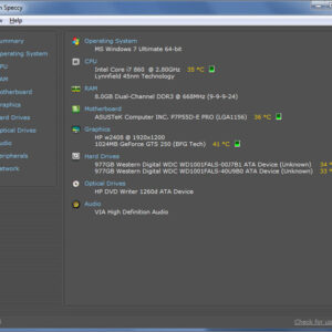 Speccy System Information Utility
