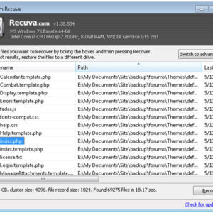 Recuva File Recovery Utility