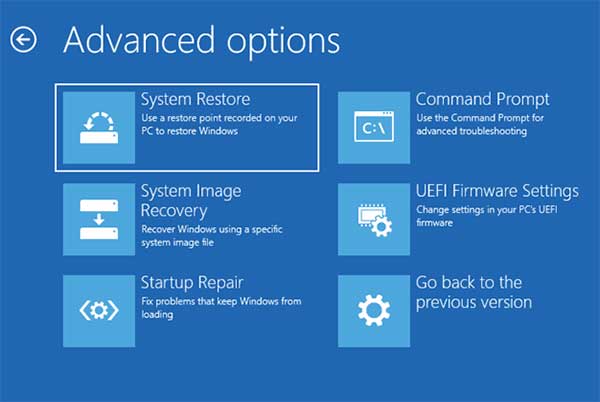 Windows Repair Advanced Options