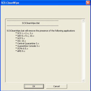 Removing Symantec Antivirus with SCS CleanWipe