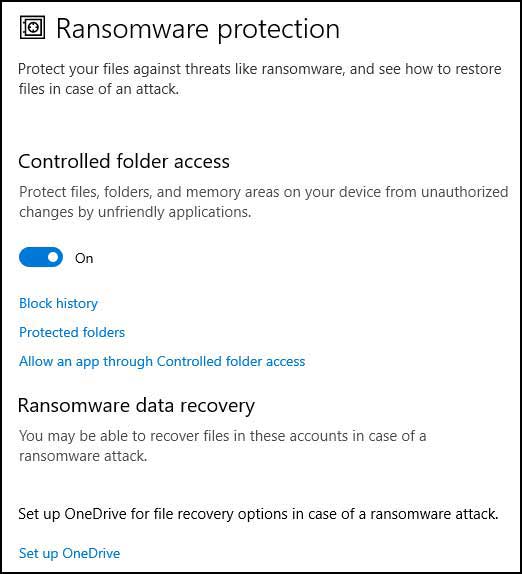 Windows Ransomware Protection