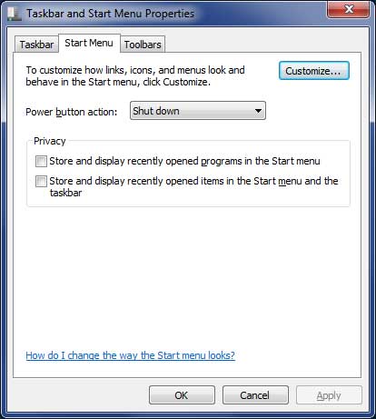 Windows Taskbar Options