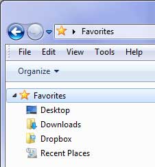 Windows Explorer Favorites