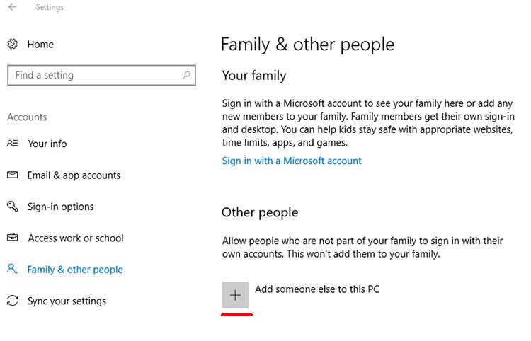 Create Windows 10 Local User Account