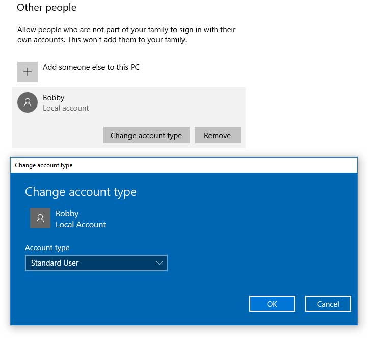  Windows Change Account Type