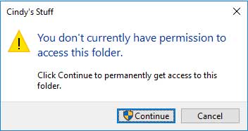 You currently don't have permission to access this folder