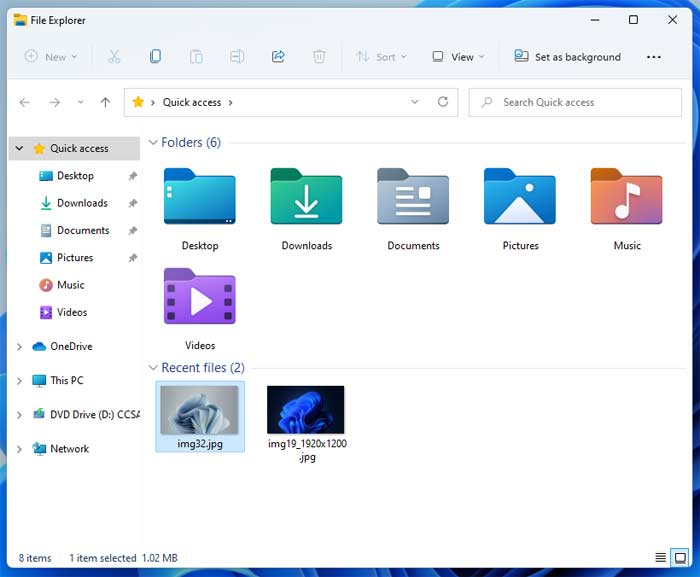 Windows 11 default folders