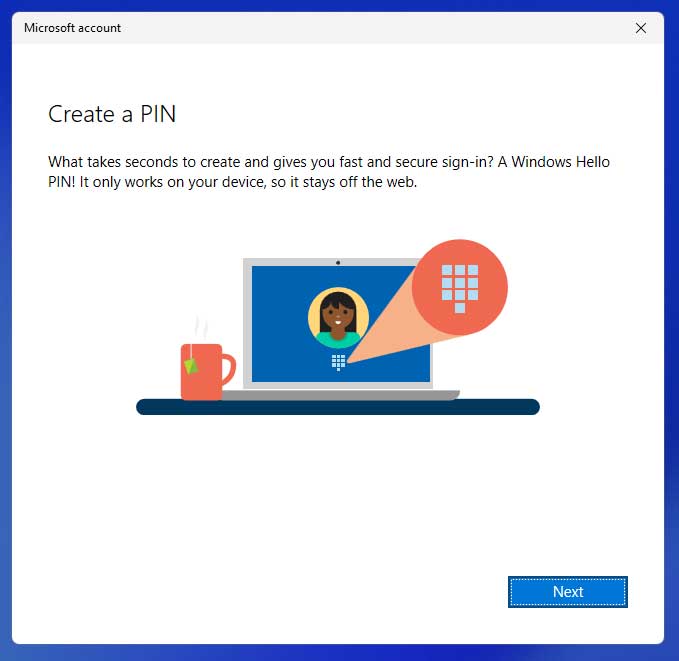Windows 11 create PIN