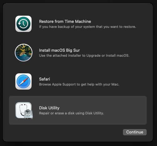 macOS installer options
