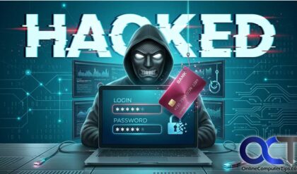 Hacker stealing credit card