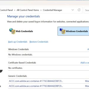 Windows Credential Manager Overview