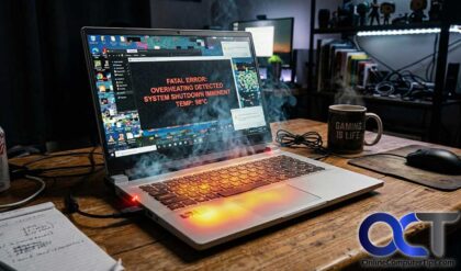 Overheating laptop on desk