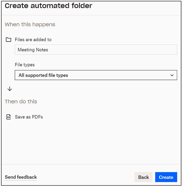 Automated Folder Options