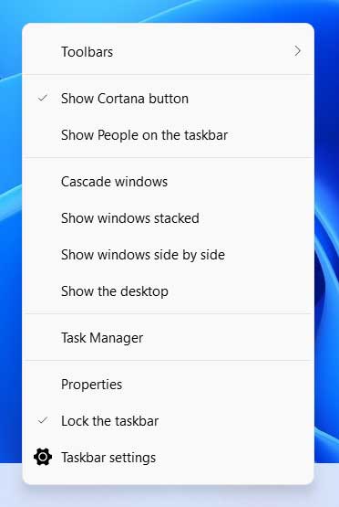Windows 11 Lock the taskbar