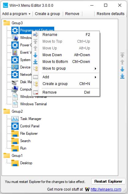 How to Edit Your Start Button Right Click Menu Items (Win+X)
