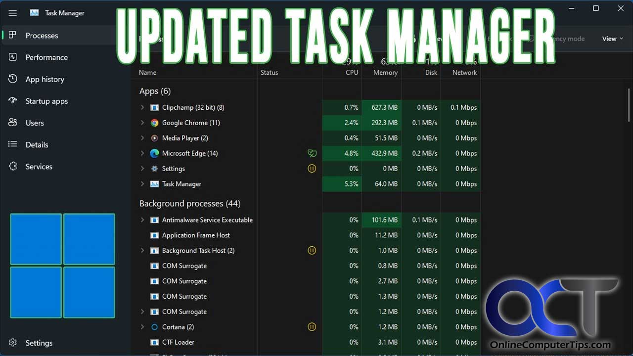 The Updated Windows Task Manager App - Online Computer Tips