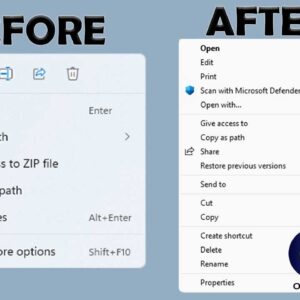 Restore the Windows 10 Style Right Click Context Menu to Windows 11