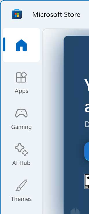 Microsoft Store categories