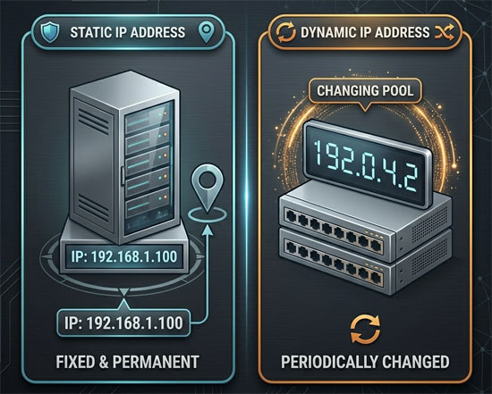 Static vs. Dynamic IP addresses