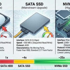 SATA vs. SSD vs. NVME Hard Drives