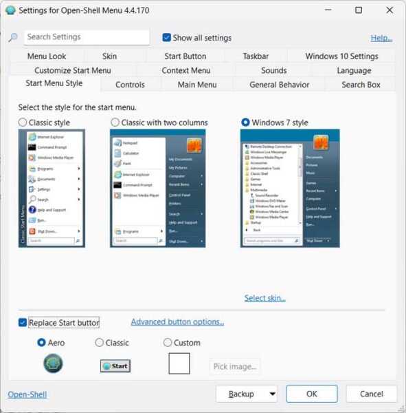 เปลี่ยน start menu windows 11 เป็น windows 7